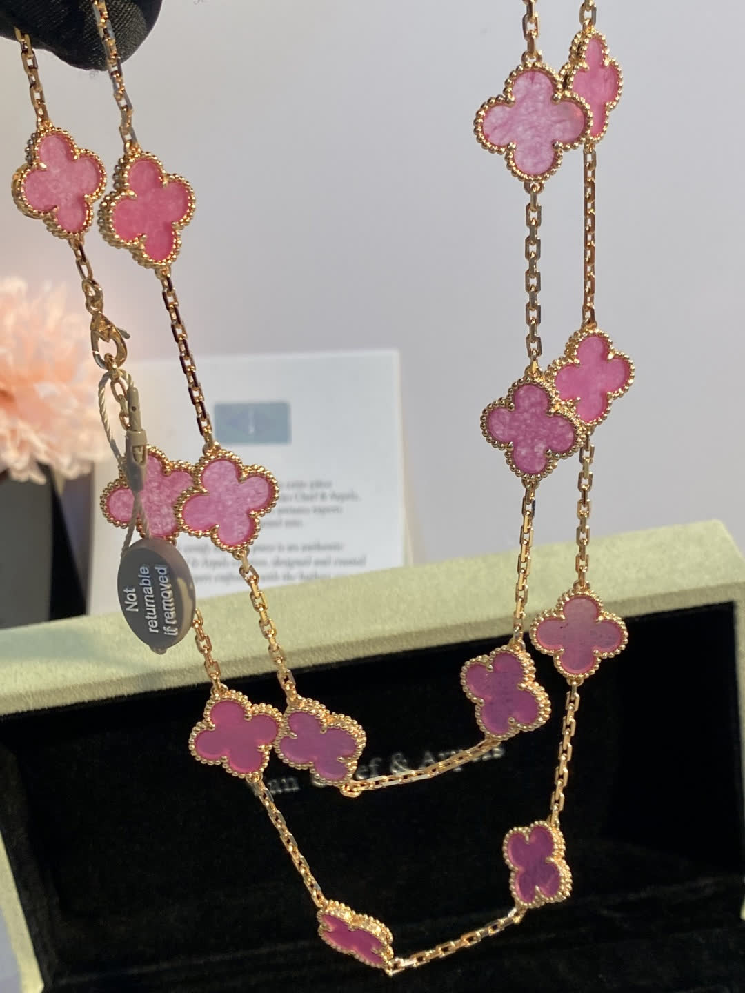 Van Cleef & Arpels Alhambra Pink Gold Necklace